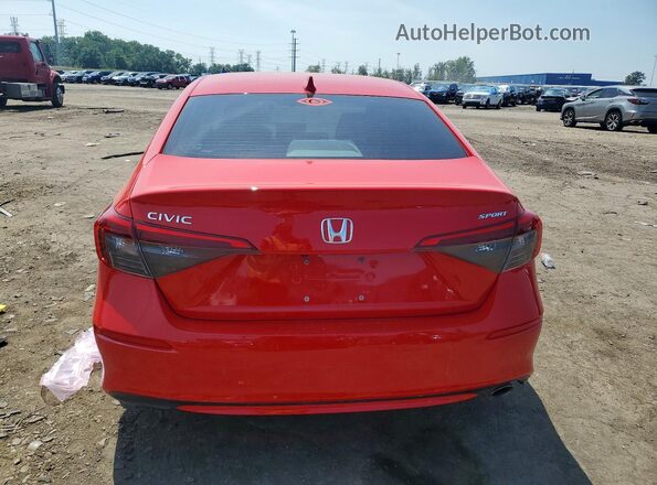 2HGFE2F51PH504526 2023 HONDA CIVIC Red Rear view