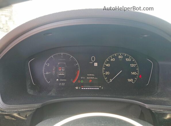 2HGFE2F51PH504526 2023 HONDA CIVIC Red Instrument cluster view