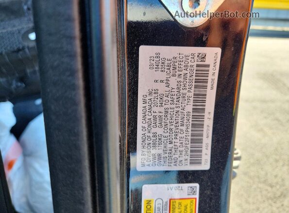 2HGFE2F51PH534089 2023 HONDA CIVIC Black Engine compartment view