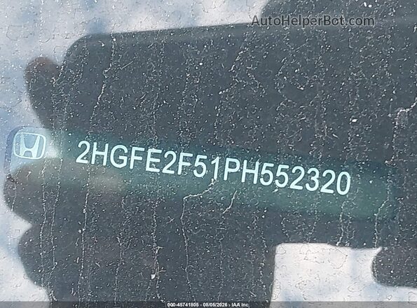 2HGFE2F51PH552320 2023 HONDA CIVIC Black 