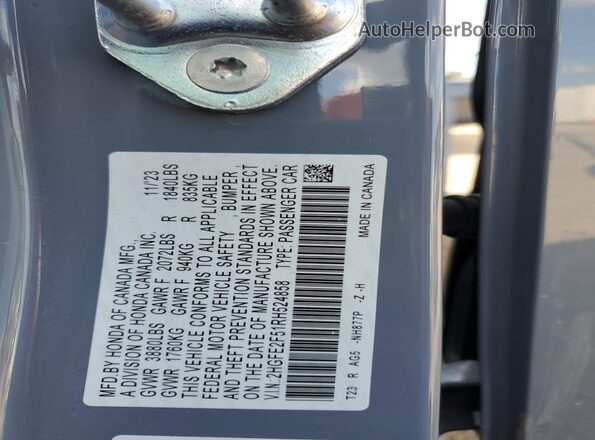 2HGFE2F51RH524858 2024 HONDA CIVIC Silver 