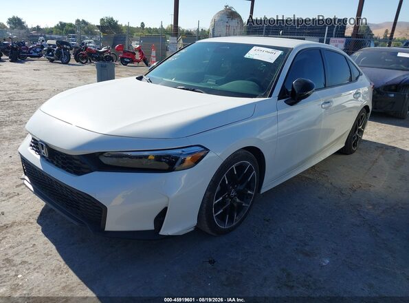 2HGFE2F51SH575377 2025 HONDA CIVIC White წინა მარცხენა ხედი სამი მეოთხედიდან