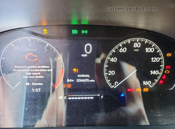 2HGFE2F52NH600842 2022 HONDA CIVIC Silver ხელსაწყოთა პანელის ხედი