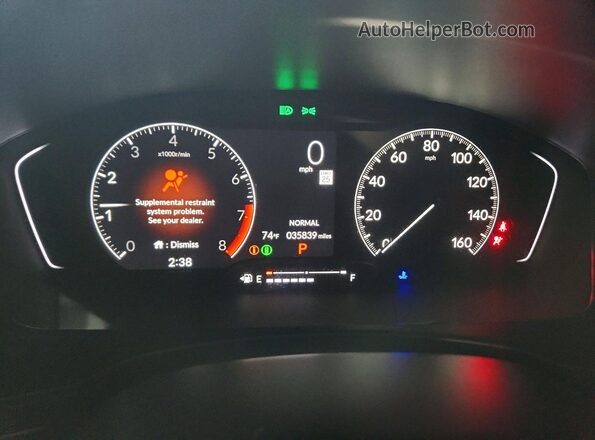 2HGFE2F52PH508519 2023 HONDA CIVIC Red Instrument cluster view