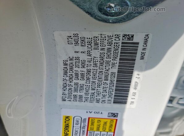 2HGFE2F52SH513258 2025 HONDA CIVIC Белый Вид подкапотного пространства