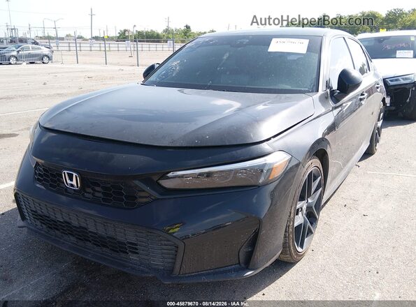 2HGFE2F52SH556479 2025 HONDA CIVIC Black წინა მარცხენა ხედი სამი მეოთხედიდან