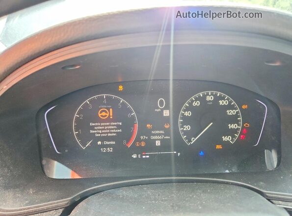 2HGFE2F52SH576683 2025 HONDA CIVIC Gray Вид щитка приладів