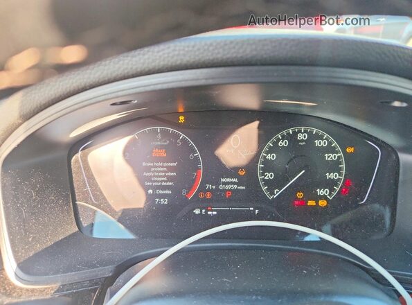 2HGFE2F53NH609307 2022 HONDA CIVIC Белый Вид щитка приборов
