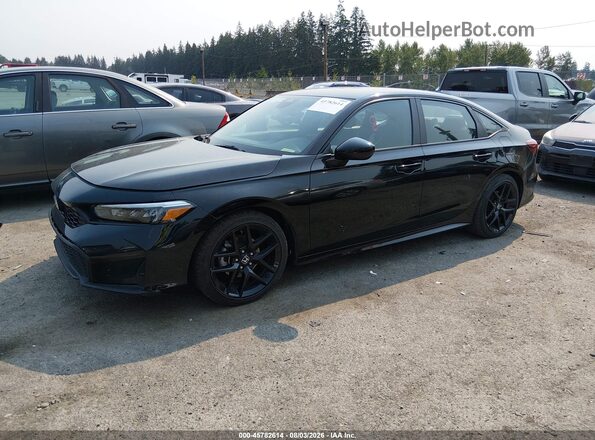 2HGFE2F53SH554689 2025 HONDA CIVIC Black Առջևի ձախ երեք քառորդ տեսարան