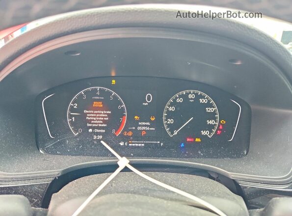 2HGFE2F54NH543107 2022 HONDA CIVIC Red ხელსაწყოთა პანელის ხედი