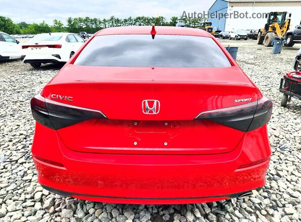 2HGFE2F54NH543107 2022 HONDA CIVIC Red უკანა ხედი