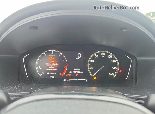 2HGFE2F54NH585938 2022 HONDA CIVIC Silver Вид щитка приладів