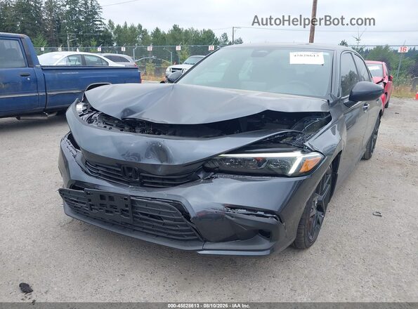 2HGFE2F54NH589116 2022 HONDA CIVIC Gray Widok z przodu