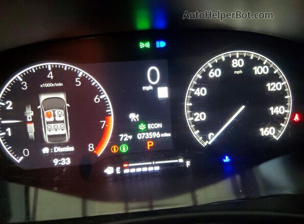2HGFE2F54PH506075 2023 HONDA CIVIC Blue Սարքավորումների վահանակի տեսք