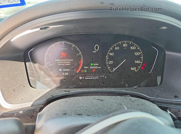 2HGFE2F54TH567484 2026 HONDA CIVIC Charcoal Instrument cluster view