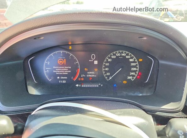 2HGFE2F55NH120195 2022 HONDA CIVIC Gray Սարքավորումների վահանակի տեսք