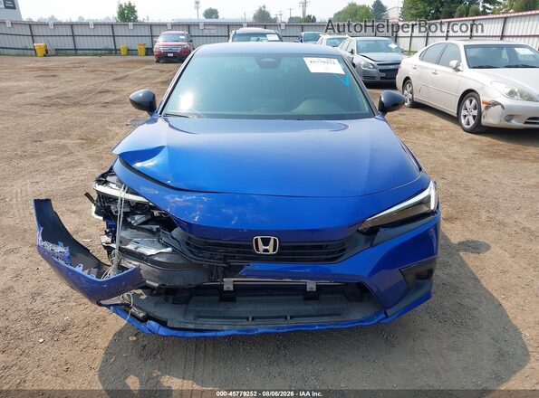 2HGFE2F55NH513016 2022 HONDA CIVIC Blue უკანა სალონის ხედი