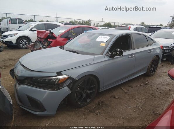 2HGFE2F55NH551541 2022 HONDA CIVIC Blue წინა მარცხენა ხედი სამი მეოთხედიდან