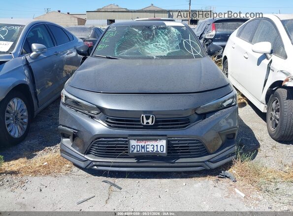 2HGFE2F55NH607378 2022 HONDA CIVIC Gray Սարքավորումների վահանակի տեսք