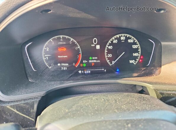 2HGFE2F55NH609440 2022 HONDA CIVIC Blue ხელსაწყოთა პანელის ხედი