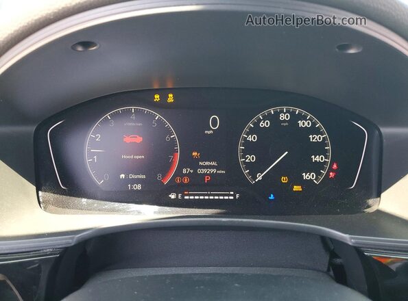 2HGFE2F55PH536671 2023 HONDA CIVIC Gray ხელსაწყოთა პანელის ხედი