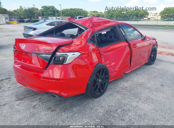 2HGFE2F55PH563739 2023 HONDA CIVIC Red Հետևի աջ