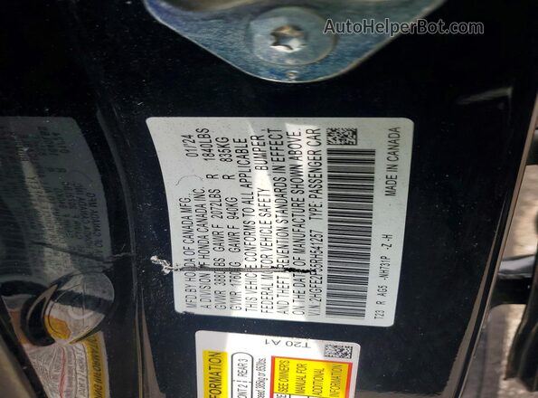 2HGFE2F55RH541257 2024 HONDA CIVIC Black Вид підкапотного простору