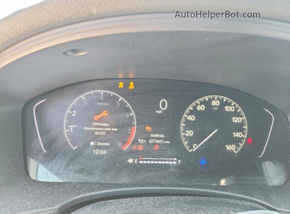 2HGFE2F55RH541257 2024 HONDA CIVIC Black Вид щитка приладів