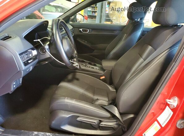 2HGFE2F56NH528933 2022 HONDA CIVIC Red Widok wnętrza z przodu