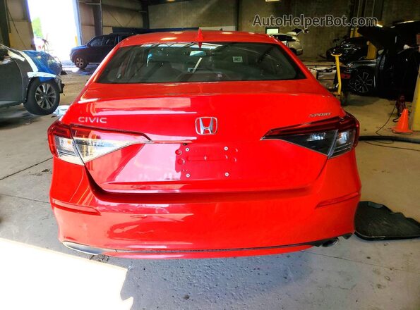 2HGFE2F56NH528933 2022 HONDA CIVIC Red Widok z tyłu