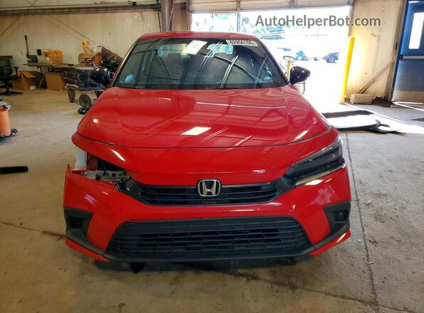 2HGFE2F56NH528933 2022 HONDA CIVIC Red Widok z przodu
