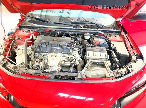 2HGFE2F56NH528933 2022 HONDA CIVIC Red Widok wnętrza z tyłu