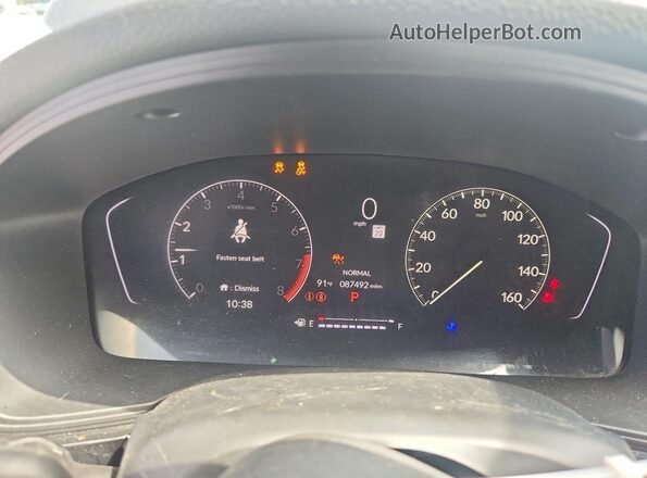 2HGFE2F56NH534800 2022 HONDA CIVIC Charcoal Widok zestawu wskaźników