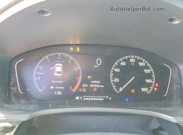 2HGFE2F56NH594284 2022 HONDA CIVIC Gray ხელსაწყოთა პანელის ხედი