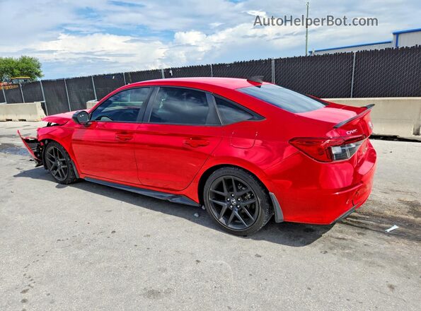 2HGFE2F57NH533557 2022 HONDA CIVIC Red Հետևի ձախ