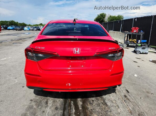 2HGFE2F57NH533557 2022 HONDA CIVIC Red Հետևի տեսք
