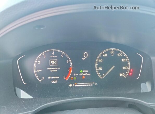 2HGFE2F57NH533753 2022 HONDA CIVIC Gray Սարքավորումների վահանակի տեսք