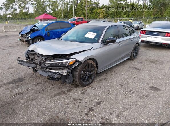 2HGFE2F57NH594424 2022 HONDA CIVIC Серебряный Передняя левая четверть