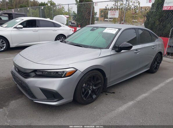 2HGFE2F57PH561457 2023 HONDA CIVIC Silver Առջևի ձախ երեք քառորդ տեսարան
