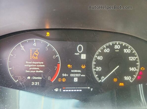 2HGFE2F57TH586966 2026 HONDA CIVIC Gray Вид щитка приладів