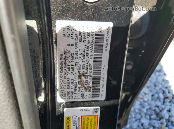 2HGFE2F58NH505007 2022 HONDA CIVIC Black ძრავის განყოფილების ხედი