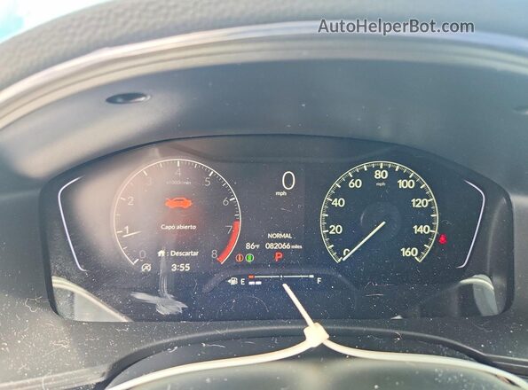 2HGFE2F58NH531042 2022 HONDA CIVIC Blue Instrument cluster view