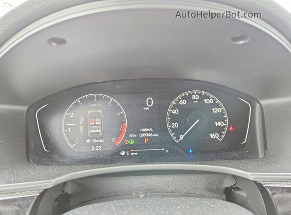 2HGFE2F58NH567037 2022 HONDA CIVIC Black Instrument cluster view