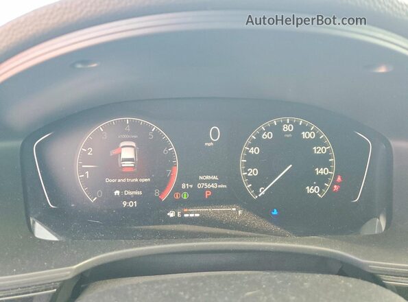 2HGFE2F58NH576174 2022 HONDA CIVIC Blue Instrument cluster view