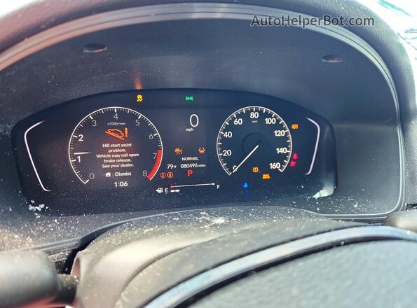 2HGFE2F58PH524627 2023 HONDA CIVIC Black ხელსაწყოთა პანელის ხედი