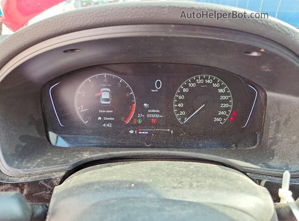 2HGFE2F58RH116888 2024 HONDA CIVIC Red Вид щитка приладів