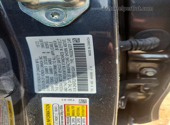 2HGFE2F58RH516241 2024 HONDA CIVIC Gray Vista del compartimento del motor