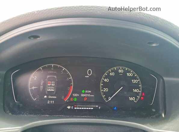 2HGFE2F58RH586399 2024 HONDA CIVIC White ხელსაწყოთა პანელის ხედი