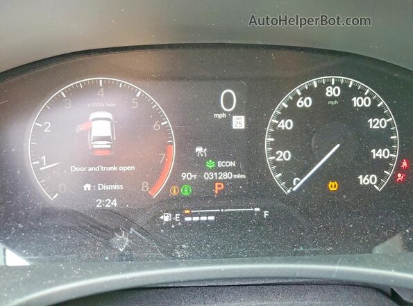 2HGFE2F58SH583119 2025 HONDA CIVIC Black Widok zestawu wskaźników