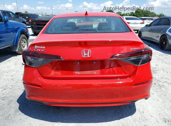 2HGFE2F58SH585209 2025 HONDA CIVIC Red Widok z tyłu